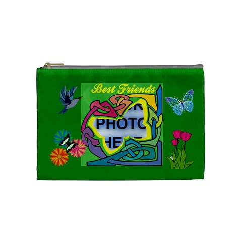 Best Friends Medium Cosmetic Bag By Joy Johns Front