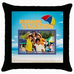 summer - Throw Pillow Case (Black)