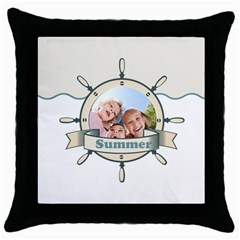 summer - Throw Pillow Case (Black)