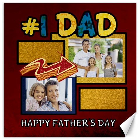 Father By Dad 11.4 x11.56  Canvas - 1