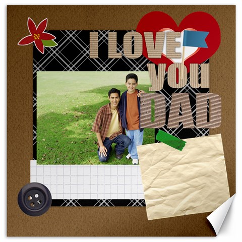 Father By Dad 11.4 x11.56  Canvas - 1