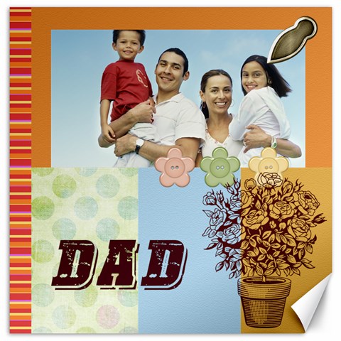 Father By Dad 11.4 x11.56  Canvas - 1