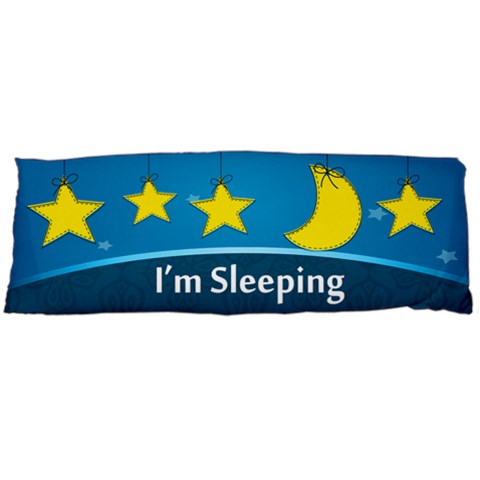 I m Sleeping By Divad Brown Body Pillow Case