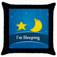 I m sleeping - Throw Pillow Case (Black)