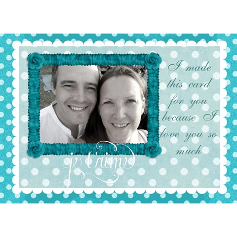 J taime Happy Birthday 3d Card In Aqua By Claire Mcallen Back