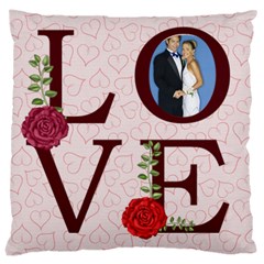 love,memory, happy, fun  - Large Cushion Case (One Side)