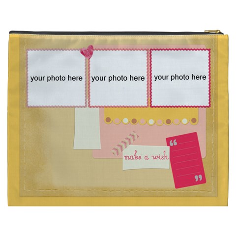 Make A Wish Cosmetic Bag Xxxl By Zornitza Back