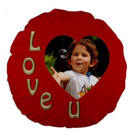 Love U 18  Premium Round Cushion By Deborah Back