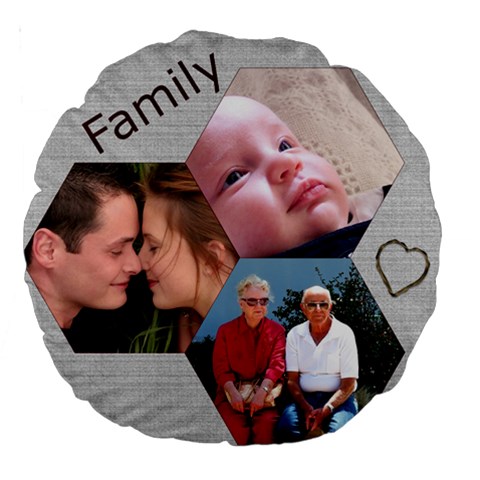 Family 18  Premium Round Cushion By Deborah Back