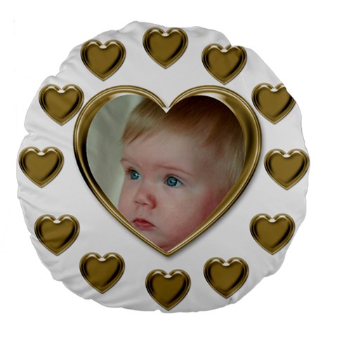 Hearts 18  Premium Round Cushion By Deborah Front