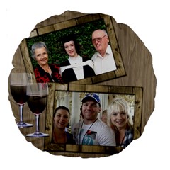 Time for Wine 18  Premium Round Cushion - Large 18  Premium Round Cushion 