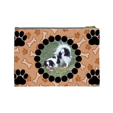 Doggie Large Cosmetic Bag By Joy Johns Back