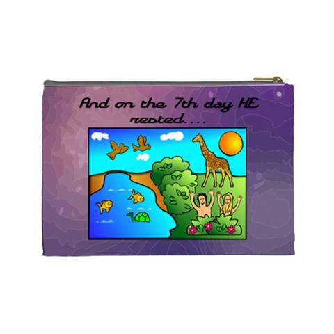 The Creation Story Large Cosmetic Bag By Joy Johns Back
