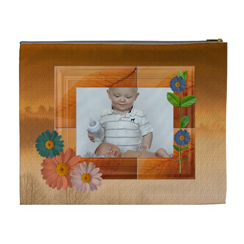 Pretty Orange Xl Cosmetic Bag By Lil Back