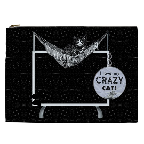 Love Cats Xxl Cosmetic Bag By Lil Front