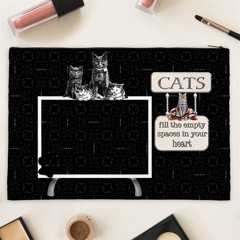 Love Cats Xxl Cosmetic Bag By Lil Back