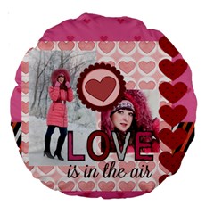 love - Large 18 Premium Round Cushion love - Large 18 Premium Round Cushion