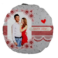 love - Large 18 Premium Round Cushion love - Large 18 Premium Round Cushion