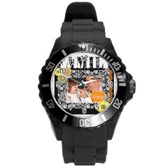 family - Round Plastic Sport Watch (L)