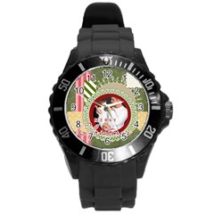 family - Round Plastic Sport Watch (L)