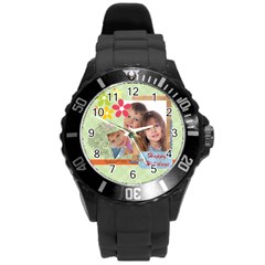 family - Round Plastic Sport Watch (L)