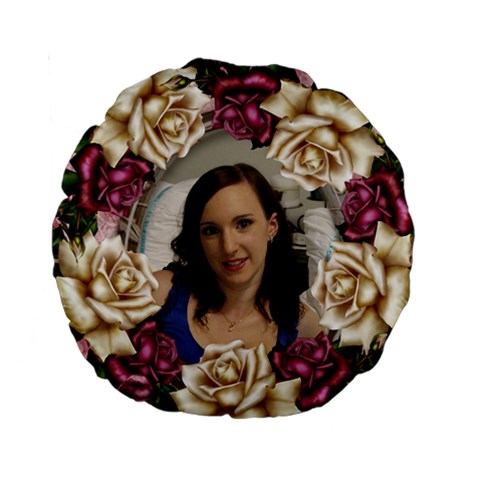 Roses 15  Premuim Round Cushion By Deborah Back