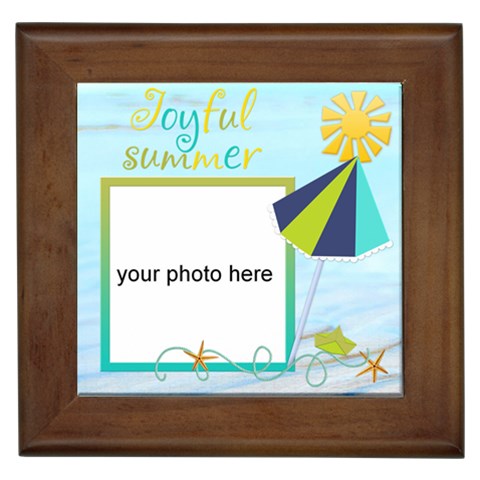 Joyful Summer Framed Tile By Zornitza Front