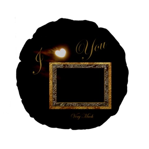 I Heart You Moon 15  Round Cushion Case By Ellan Back