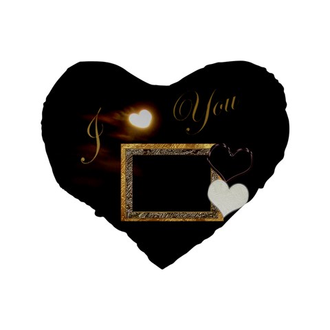 I Heart You Moon 16  Heart Cushion By Ellan Back