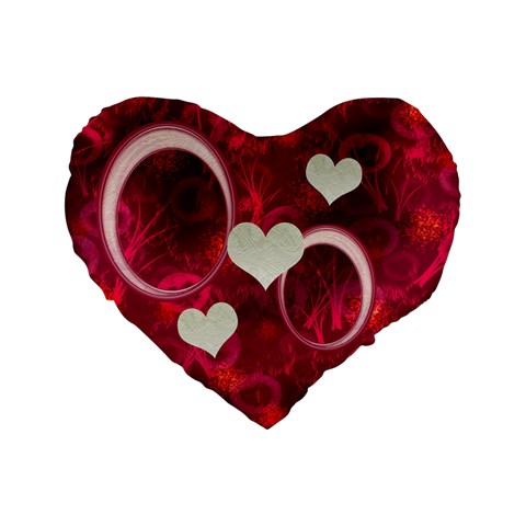 I Heart You Pink Love 16  Heart Cushion By Ellan Front