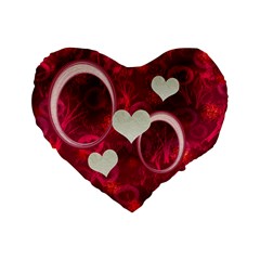 I Heart You Pink Love 16  heart cushion - Standard 16  Premium Heart Shape Cushion 