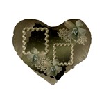 silver 16  heart cushion - Standard 16  Premium Heart Shape Cushion 