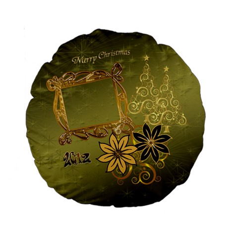 Christmas 15  Round Cushion Case By Ellan Front