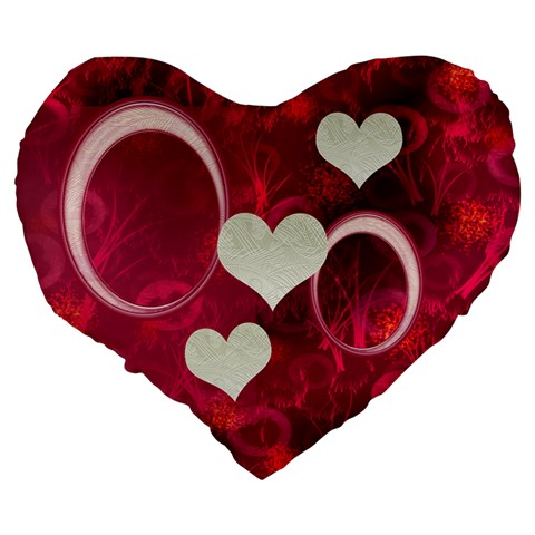 Pink Love 19  Heart Cushion By Ellan Back