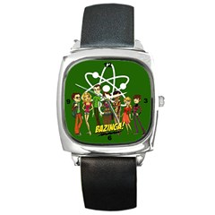 big bang theory square watch - Square Metal Watch