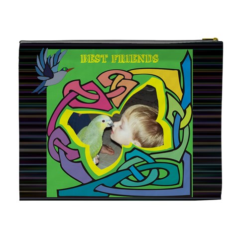 Best Friends Extra Large Cosmetic Bag 2 By Joy Johns Back