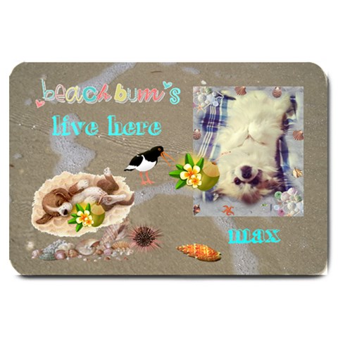 Beachbum Large Doormat 4 By Joy Johns 30 x20  Door Mat