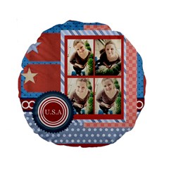 usa 4 july - Standard 15  Premium Round Cushion 