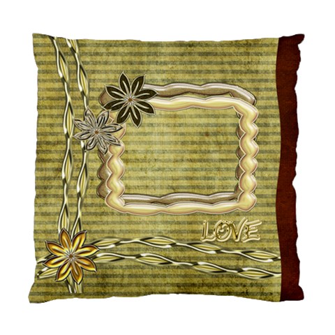 Neutral Stripe Love Cushion Case 1 Side By Ellan Front