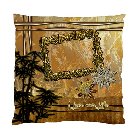 Neutral Floral Love Cushion Case 1 Side By Ellan Front