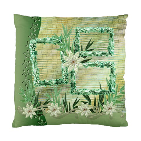 Green Floral Love Cushion Case 1 Side By Ellan Front
