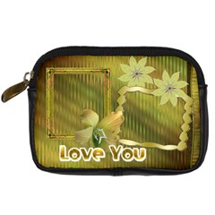 gold floral digital camera case - Digital Camera Leather Case