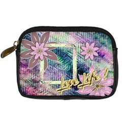 Love Life Pastel floral digital camera case - Digital Camera Leather Case