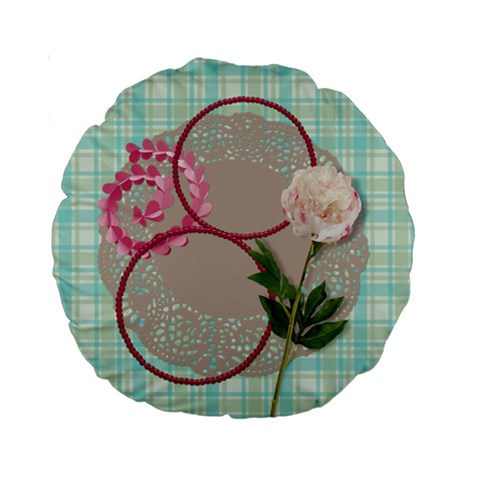 Peony 15  Cushion By Zornitza Back