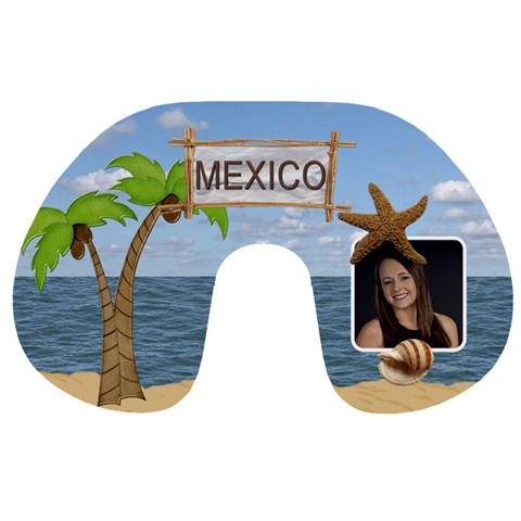 Mexico Bound Travel Neck Pillow By Lil Front