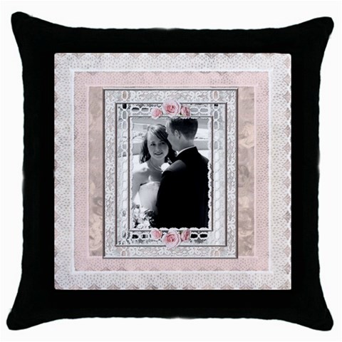 Pretty Pink Throw Pillow Case By Lil Front