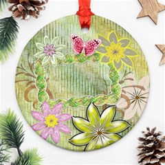 Garden floral round ornament - Ornament (Round)