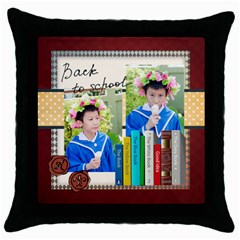 graduation, school life - Throw Pillow Case (Black)