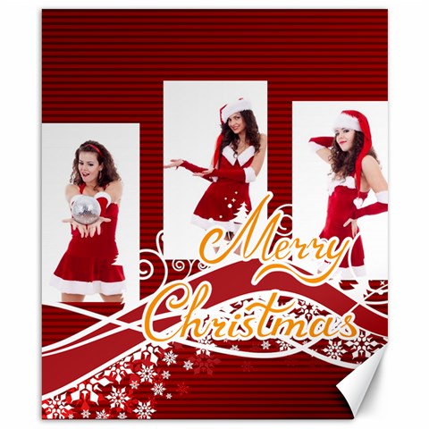 Merry Christmas By Clince 8.15 x9.66  Canvas - 1