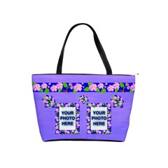 Lavender flower shoulder bag - Classic Shoulder Handbag Lavender flower shoulder bag - Classic Shoulder Handbag
